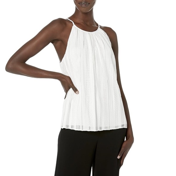 NEW Theory Mod Lace Halter Top in White Sz. S - Picture 1 of 2